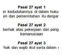 Pasal 27 Ayat 2 Adalah Tentang